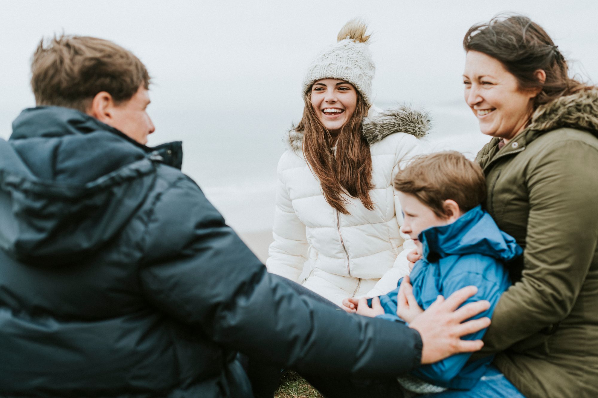 Happy family having fun together